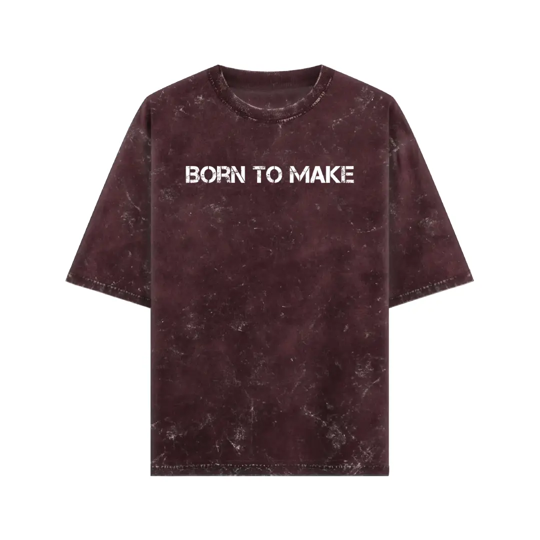 Born To Make Acid Washed Oversized T-shirt - Image 4