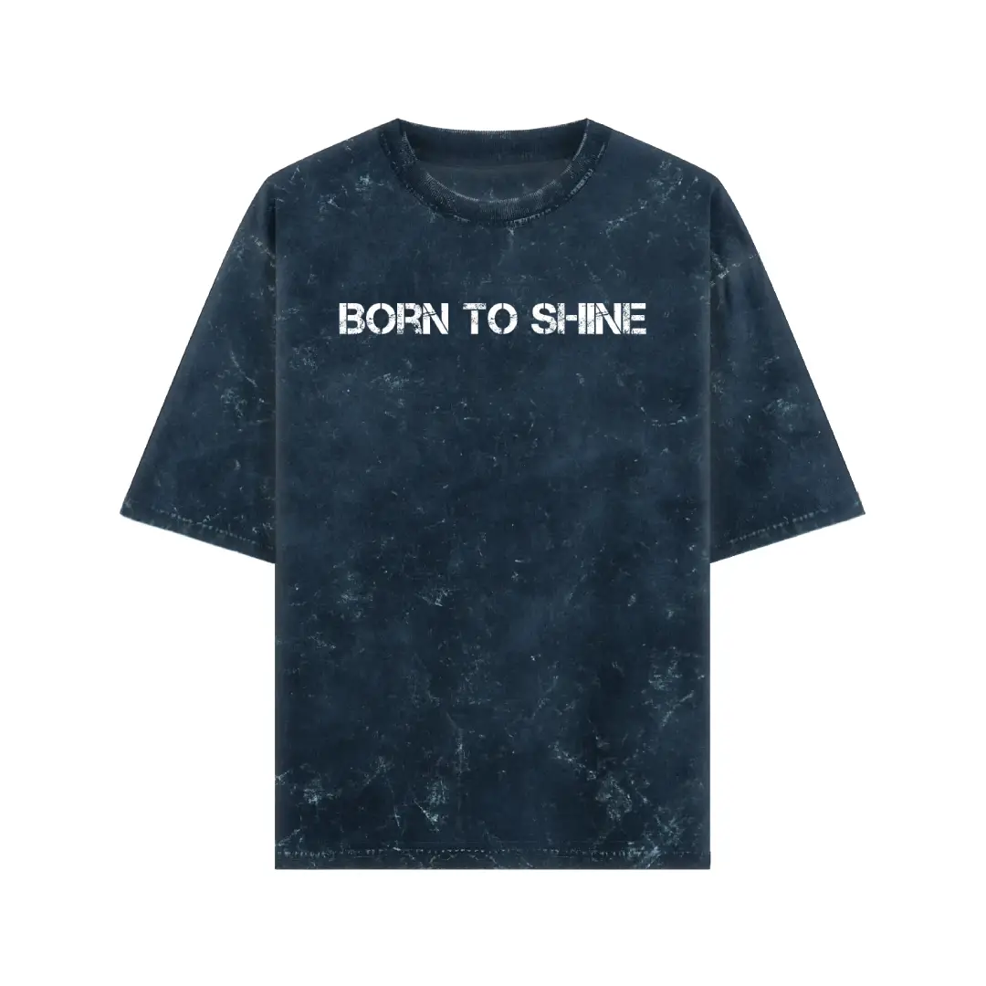 Born To Shine Acid Washed Oversized T-shirt