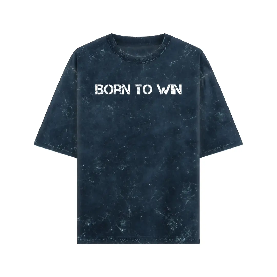 Born To Win Acid Washed Oversized T-shirt - Image 4