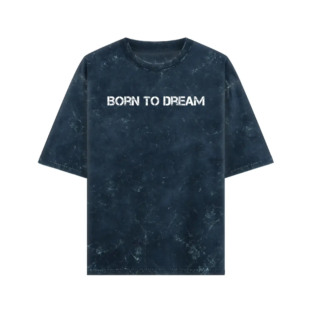 Born To Dream Acid Washed Oversized T-shirt - Image 4