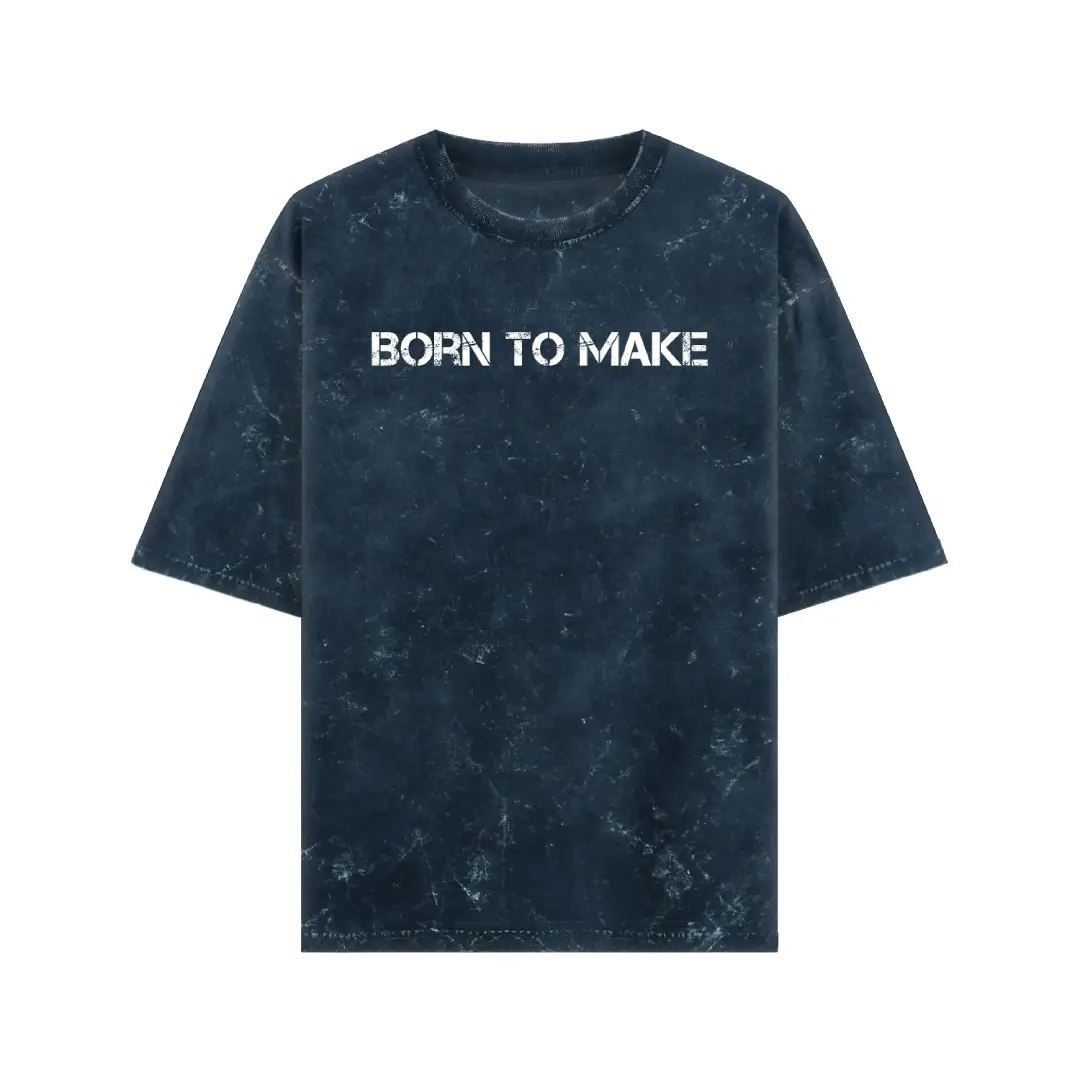 Born To Make Acid Washed Oversized T-shirt - Image 5