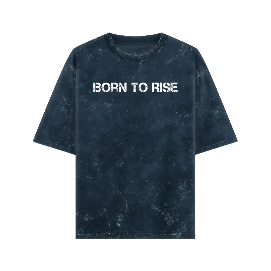 Born To Rise Acid Washed Oversized T-shirt - Image 4