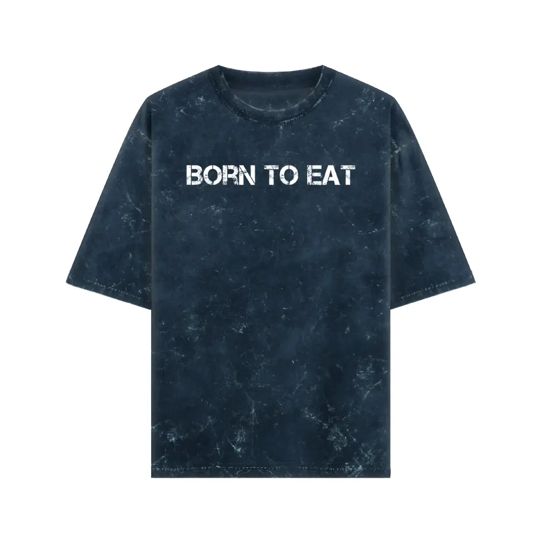 Born To Eat Acid Washed Oversized T-shirt - Image 4