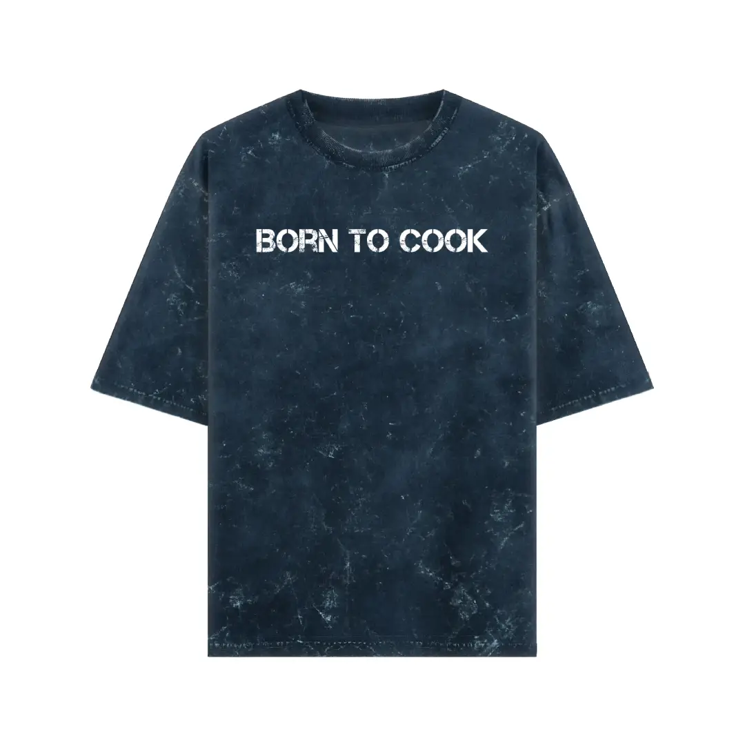 Born To Cook Acid Washed Oversized T-shirt - Image 4