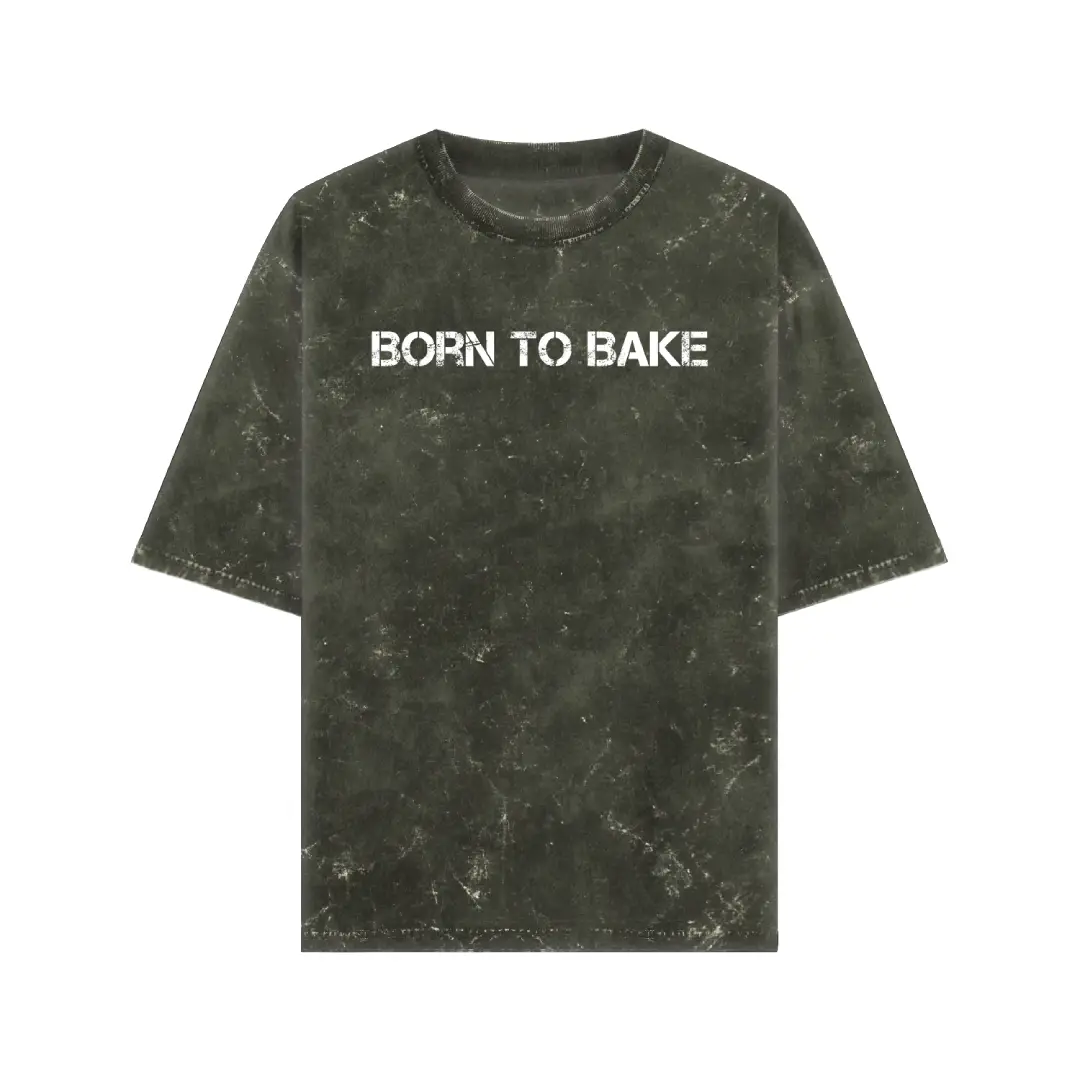 Born To Bake Acid Washed Oversized T-shirt - Image 6