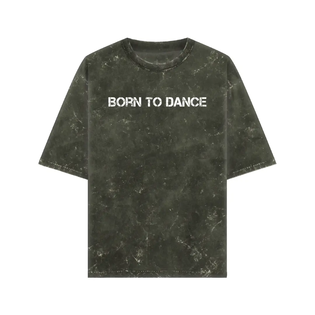 Born To Dance Acid Washed Oversized T-shirt - Image 6