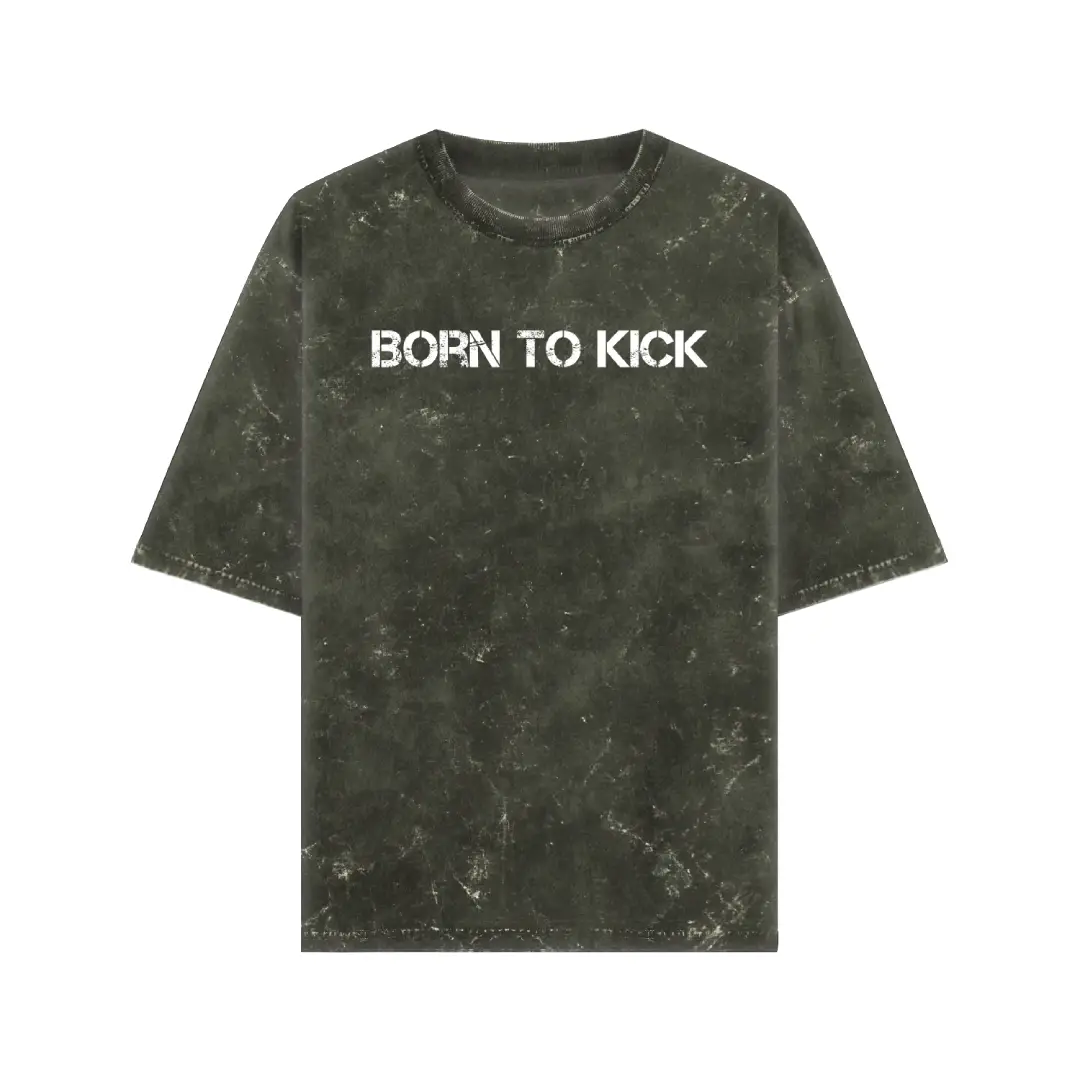 Born To Kick Acid Washed Oversized T-shirt - Image 6