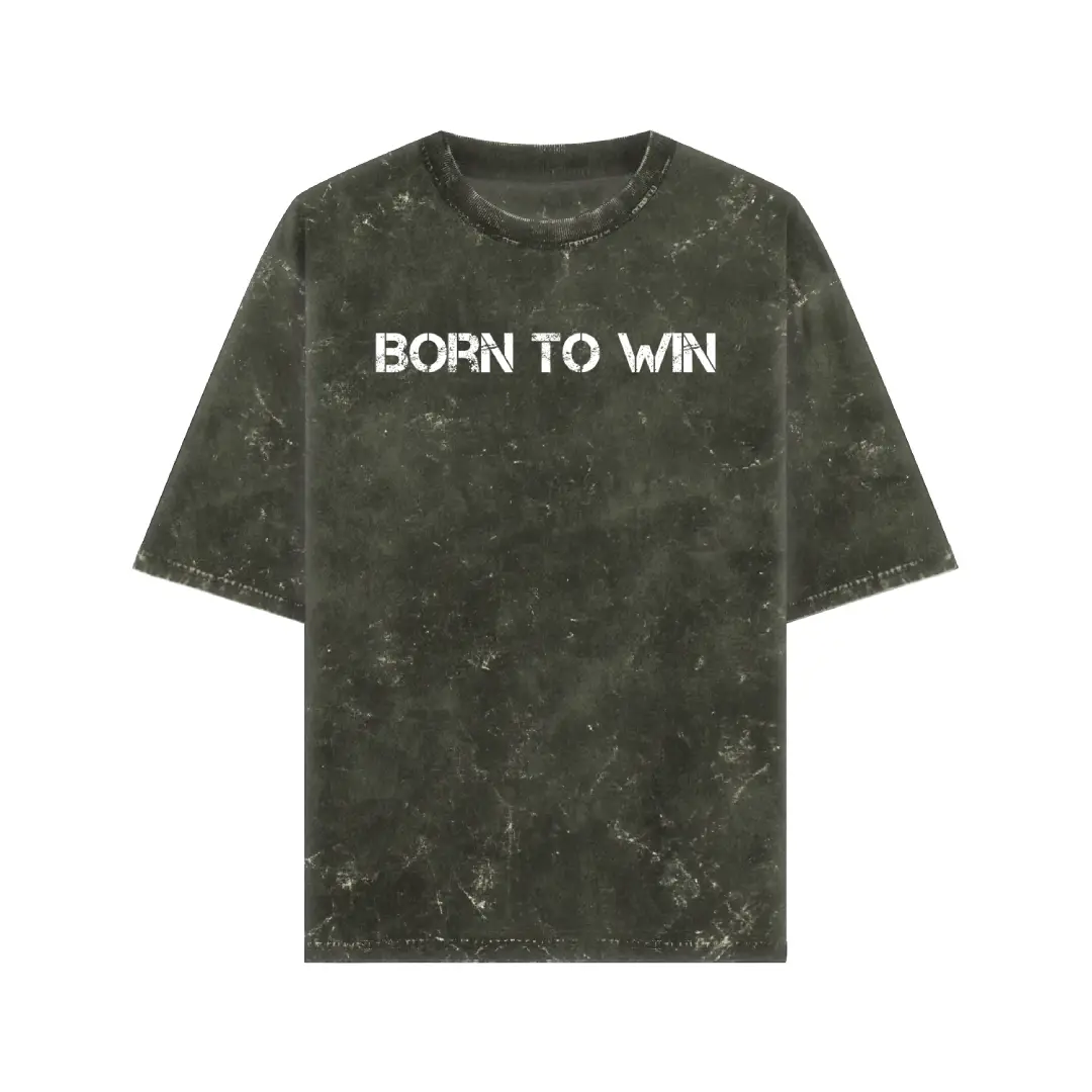 Born To Win Acid Washed Oversized T-shirt - Image 6
