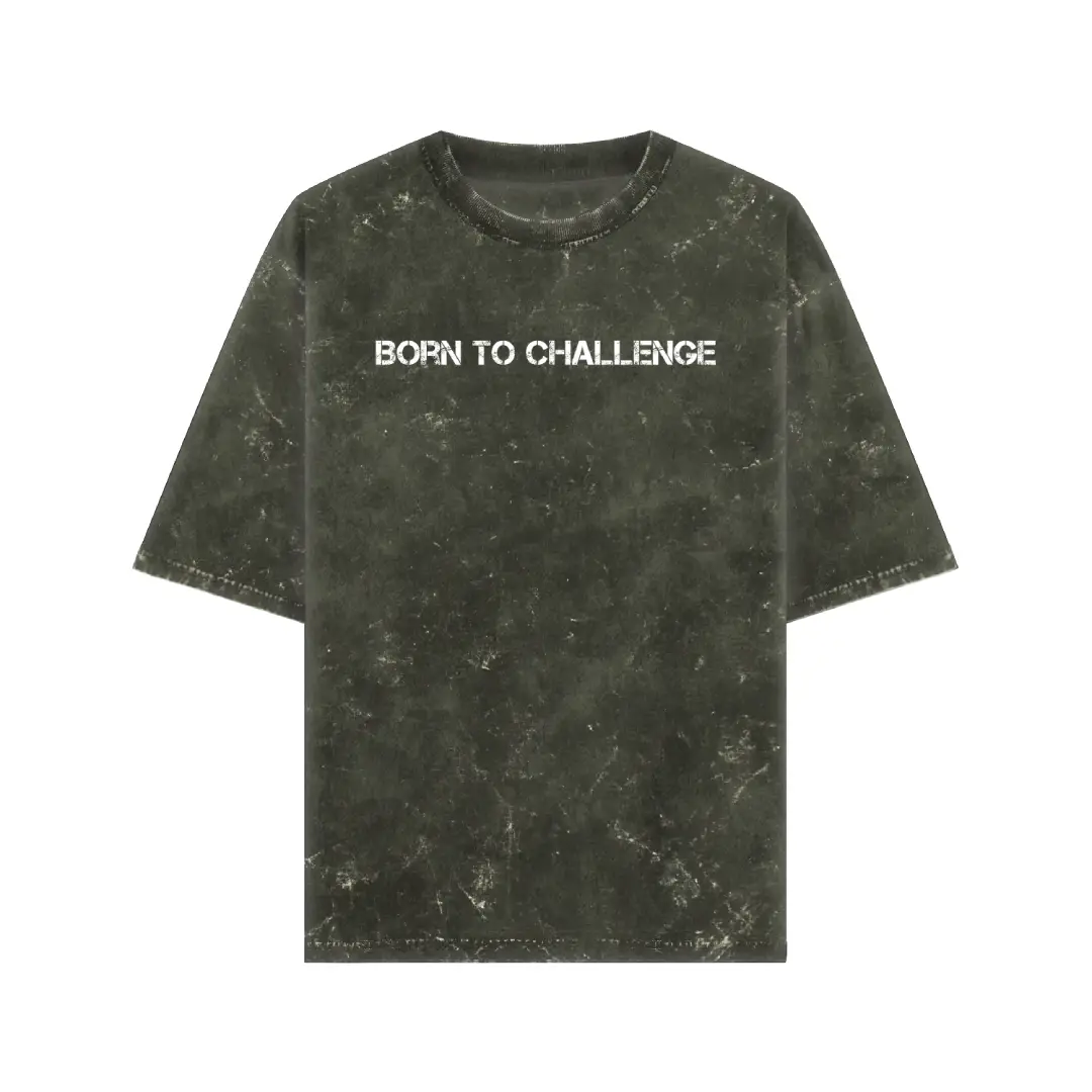 Born To Challenge Acid Washed Oversized T-shirt - Image 6