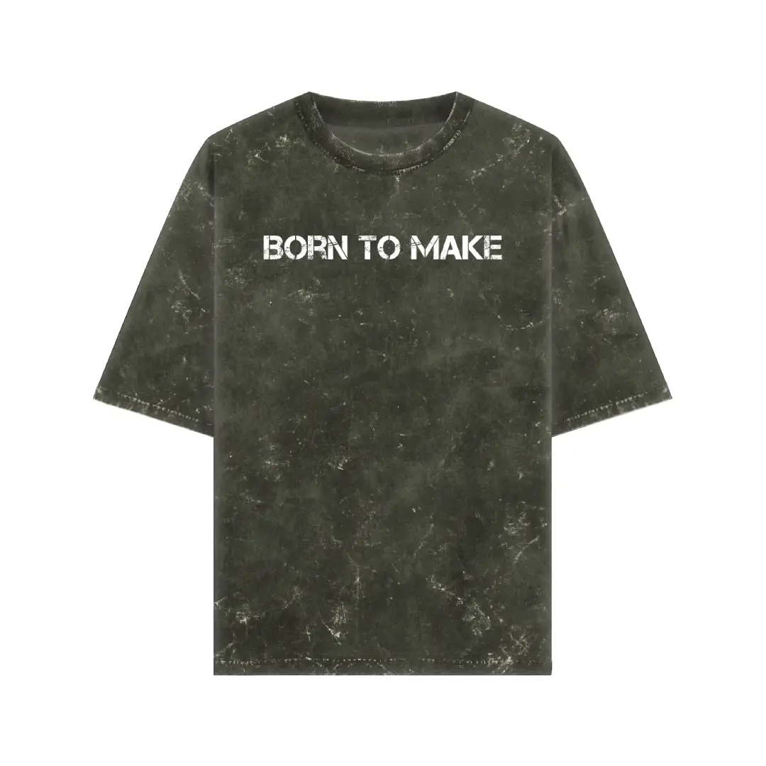 Born To Make Acid Washed Oversized T-shirt - Image 6