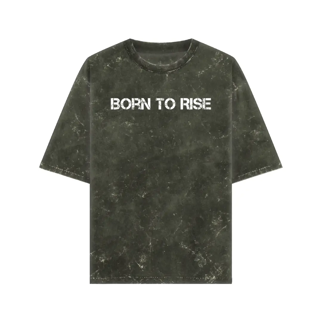 Born To Rise Acid Washed Oversized T-shirt - Image 6