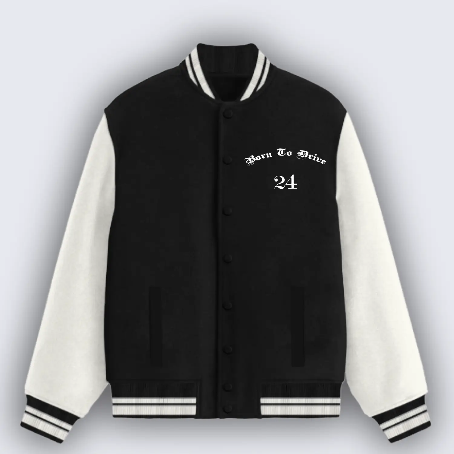 Born To Drive Black Varsity Jacket - Image 2