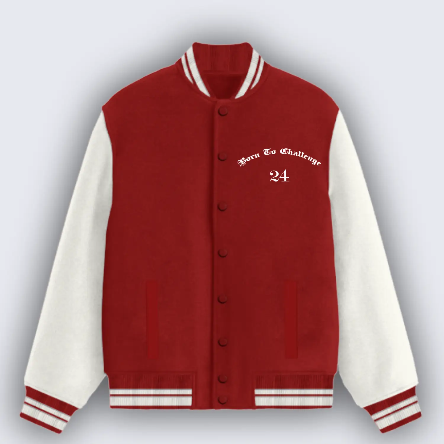 Born To Challenge Red Varsity Jacket - Image 2