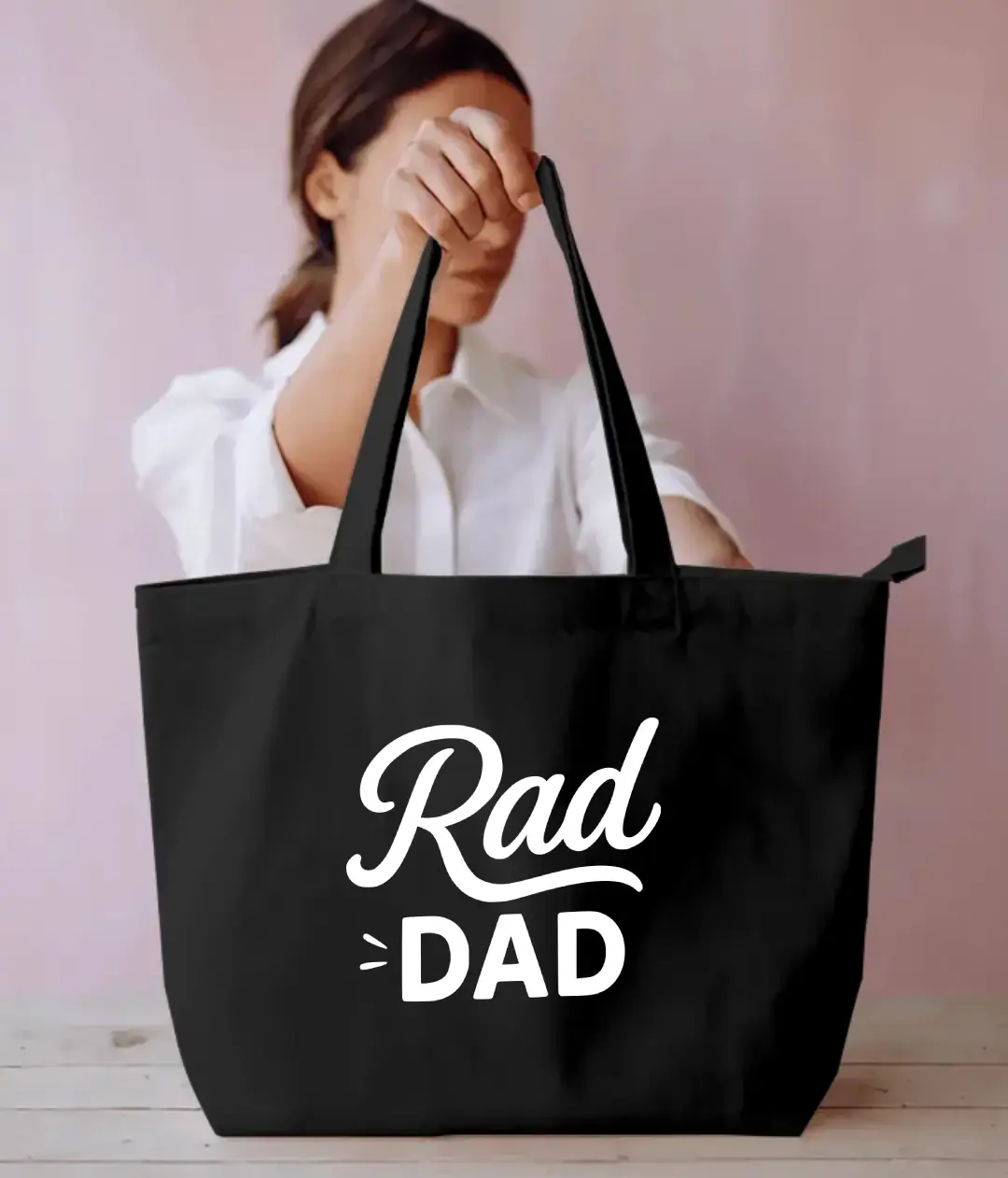 Rad Dad Everyday Large Black Tote Bag