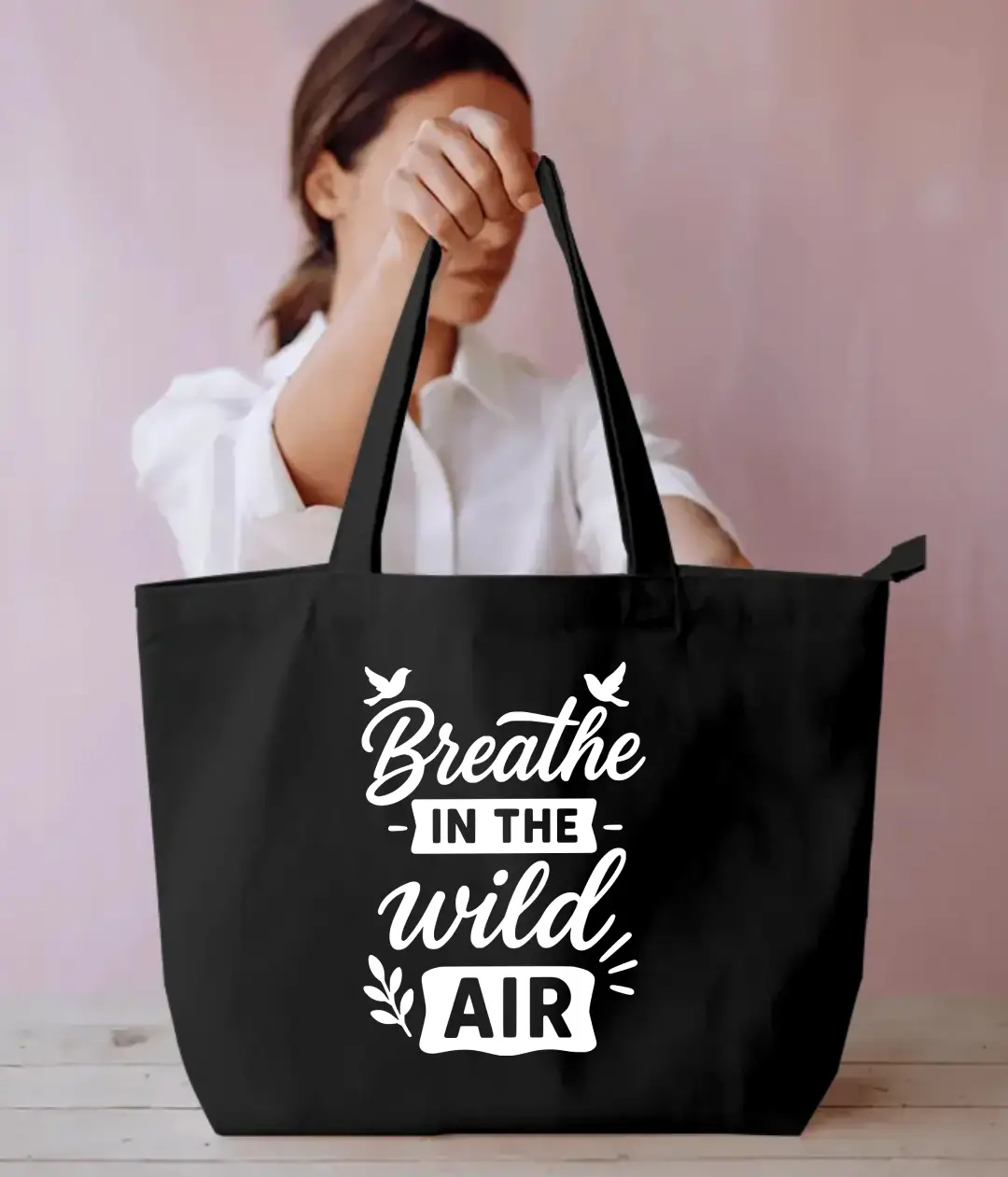 Breath In Wild Air Everyday Large Black Tote Bag