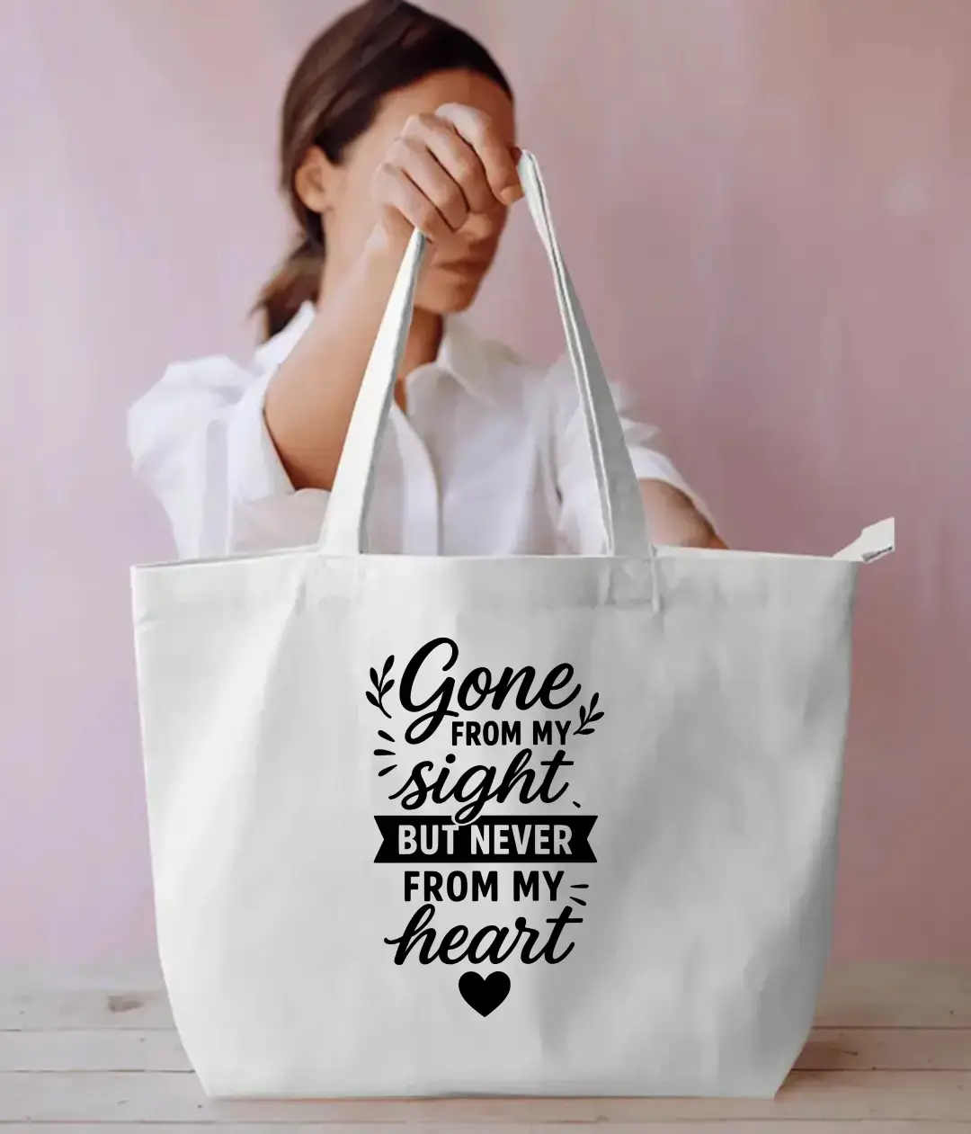 Love Quote Everyday Large White Tote Bag