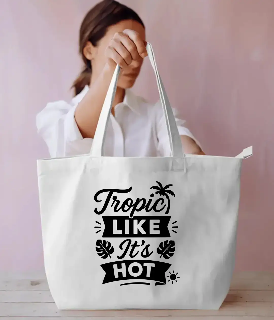 Tropic Like Its Hot Everyday Large White Tote Bag
