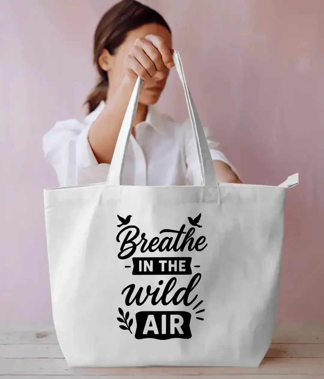 Breath In Wild Air Everyday Large White Tote Bag