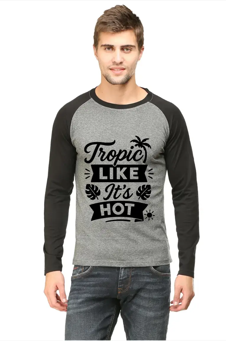 Tropic Like Its Hot Full Sleeve Raglan T-shirt - Image 3