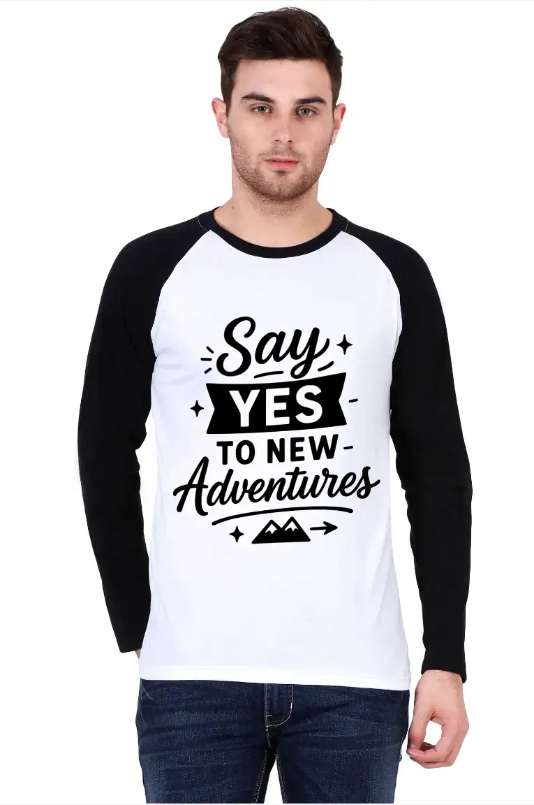 Say Yes To New Adventure Full Sleeve Raglan T-shirt - Image 4