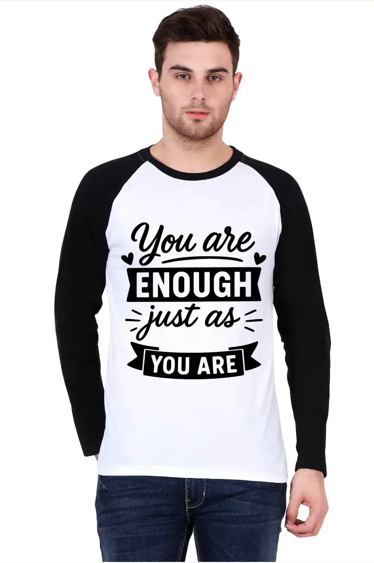 You Are Enough Full Sleeve Raglan T-shirt - Image 4
