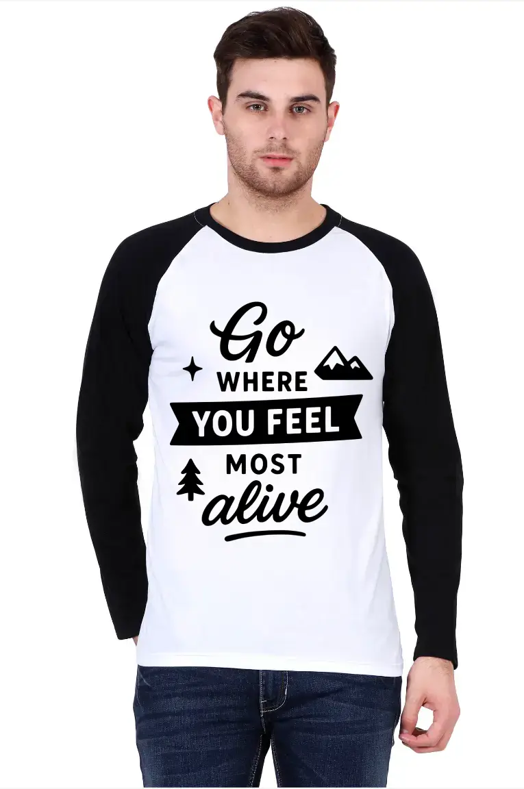 Go Where Adventure Full Sleeve Raglan T-shirt - Image 4