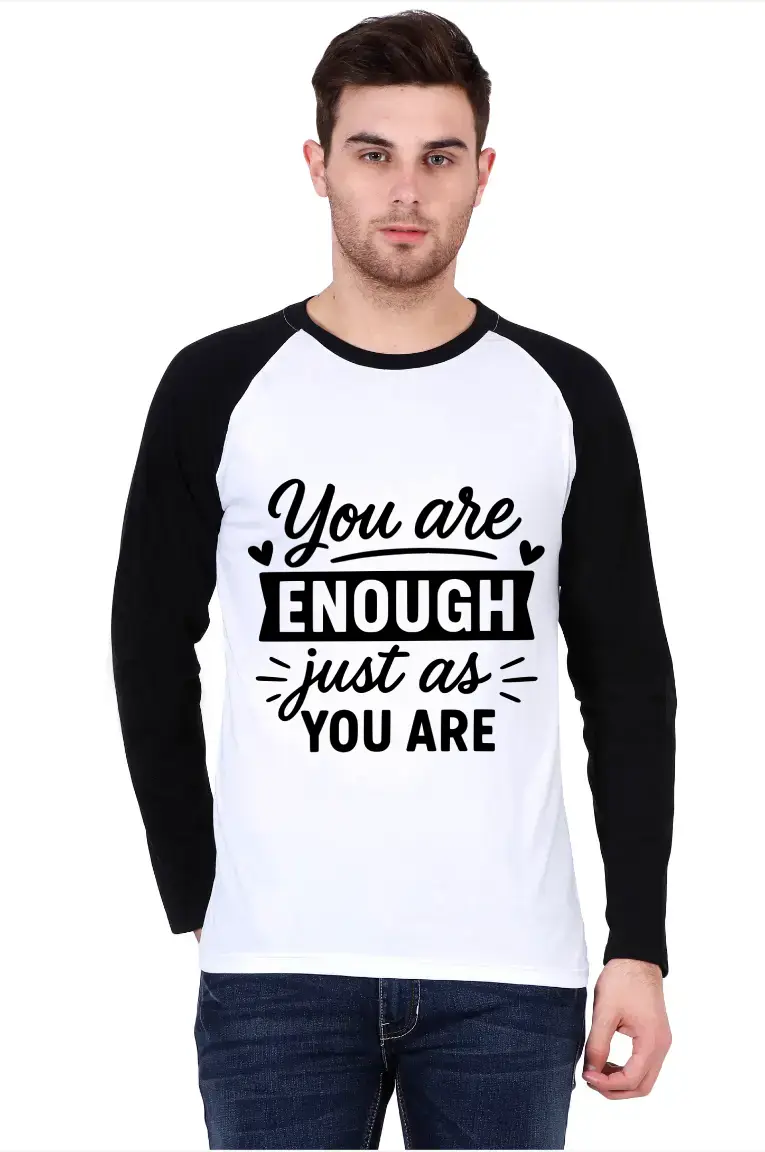 You Are Enough As You Are Full Sleeve Raglan T-shirt - Image 4