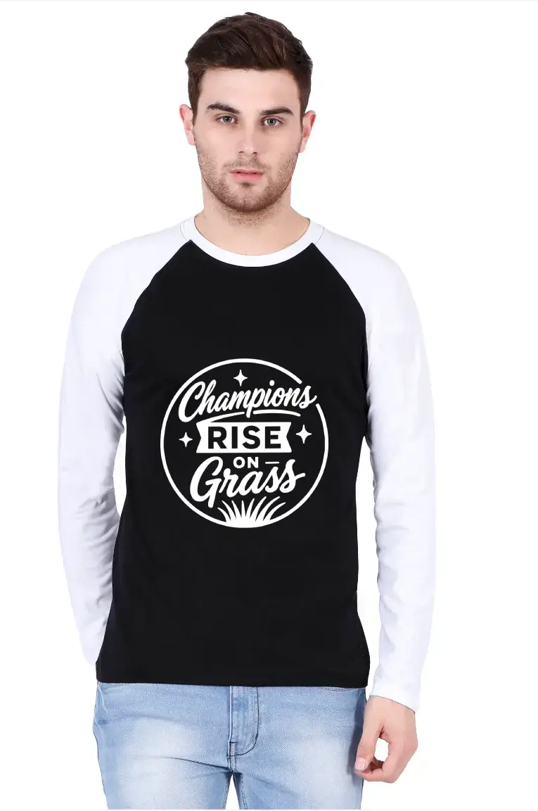 Champions Rise On Grass Full Sleeve Raglan T-shirt - Image 2