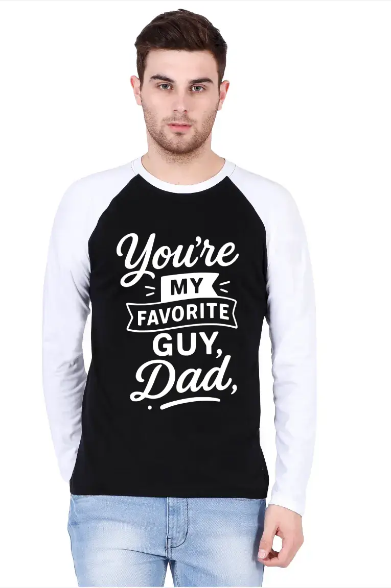 You My Favorite Guy Full Sleeve Raglan T-shirt - Image 2