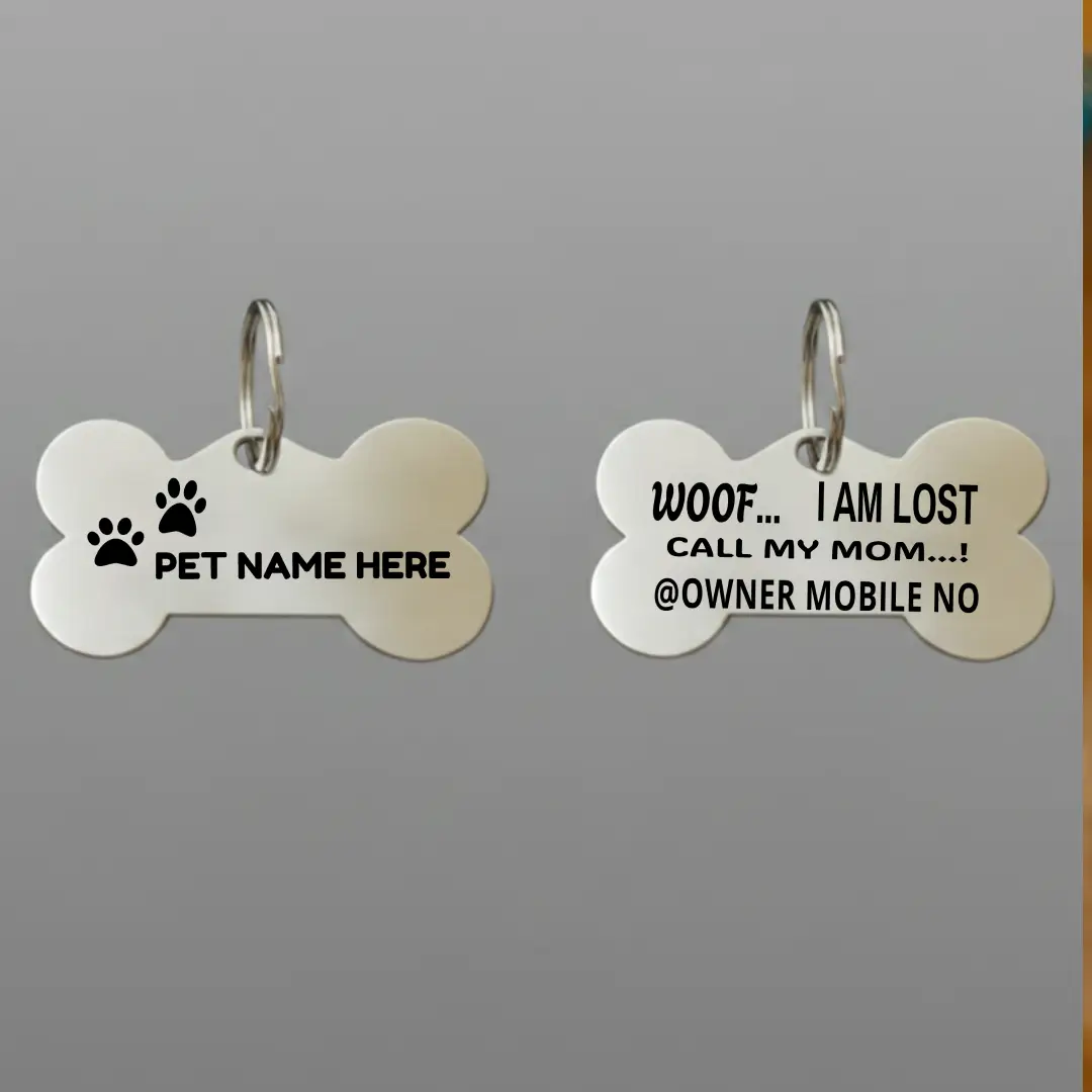 Customized Bone Shape Pet Tag - Image 3
