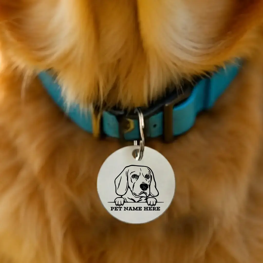 Customized Beagle Dog Tag