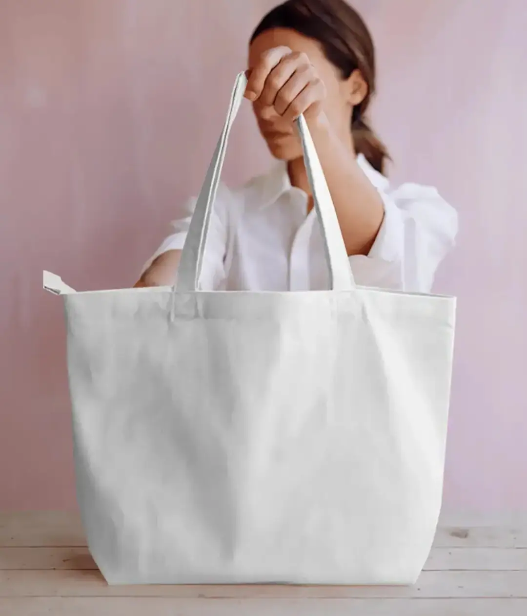 Serve Volleyball And Repeat Large White Tote Bag - Image 2