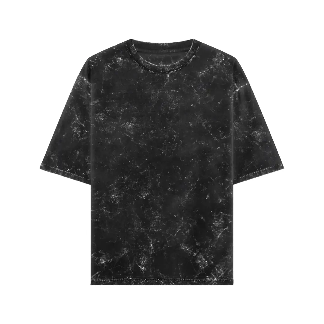 Acid Washed Oversized Classic T shirt Black