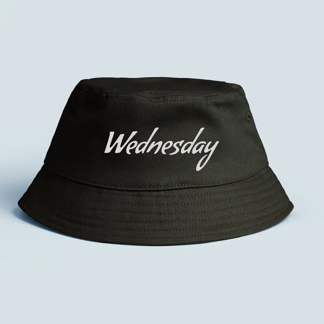 Wednesday Black Bucket Hat