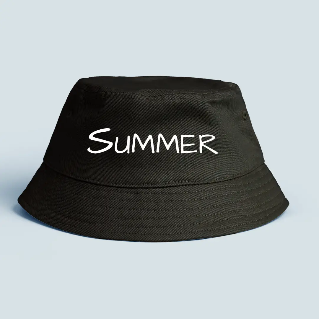 Summer Black Bucket Hat