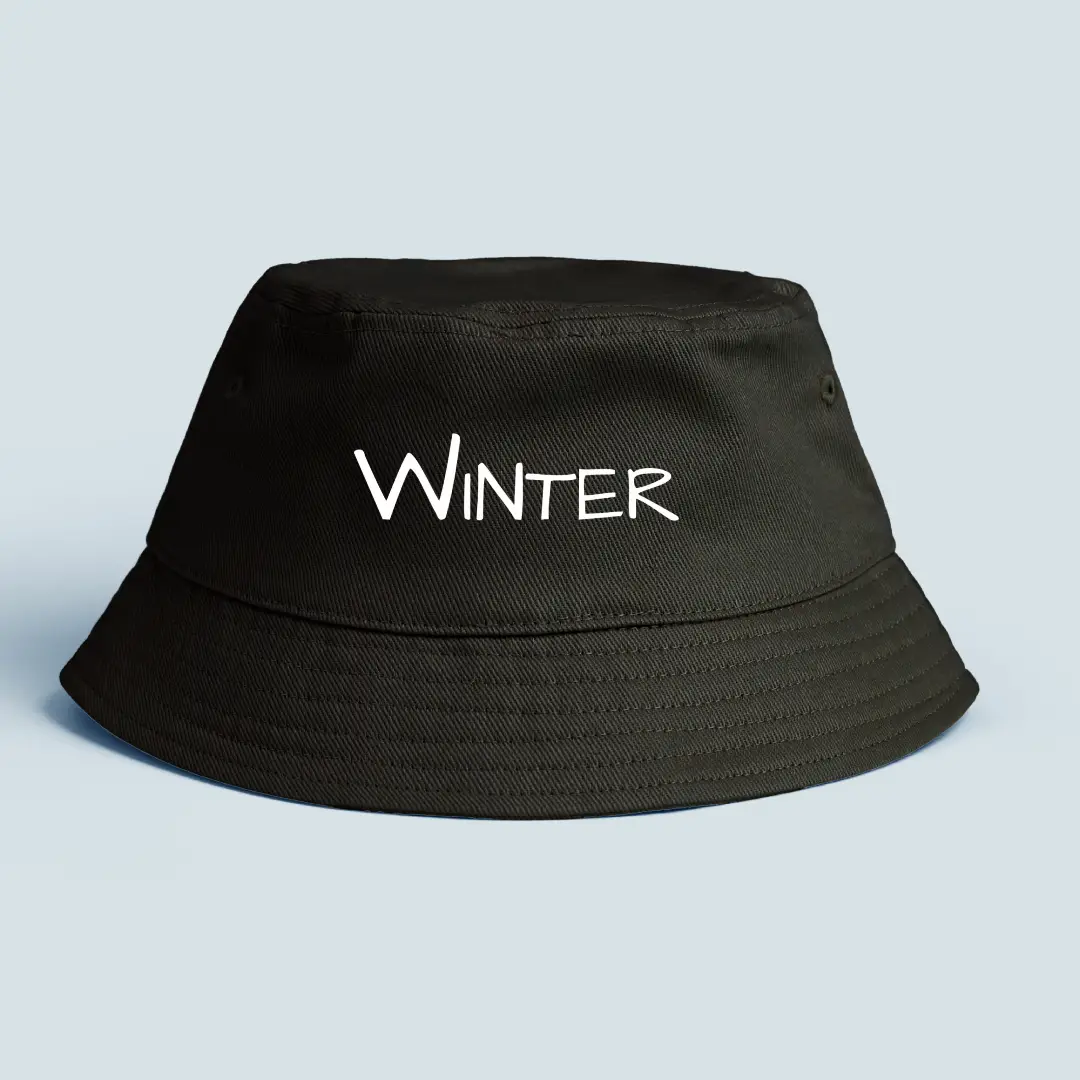 Winter Black Bucket Hat