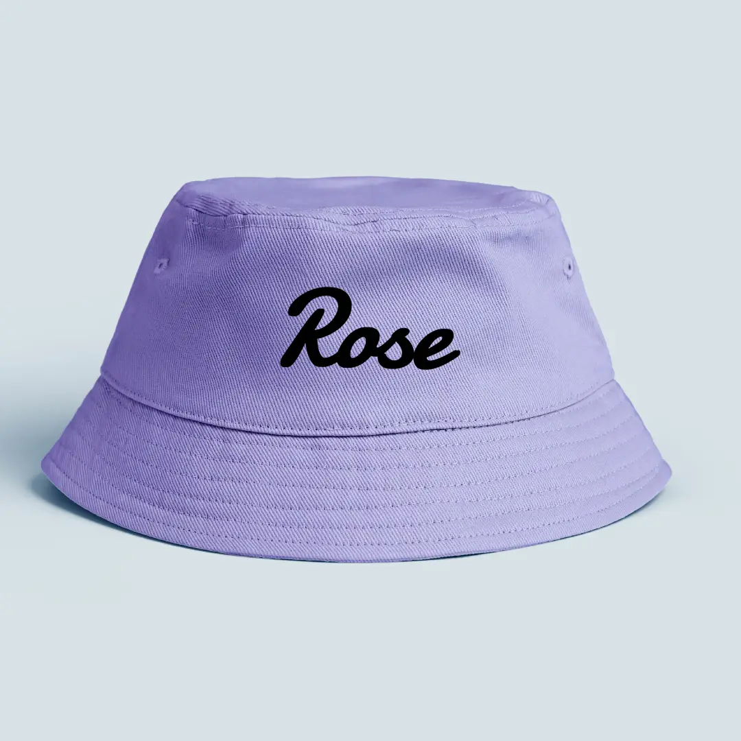 Roses Word On Lavender Color Bucket Hat