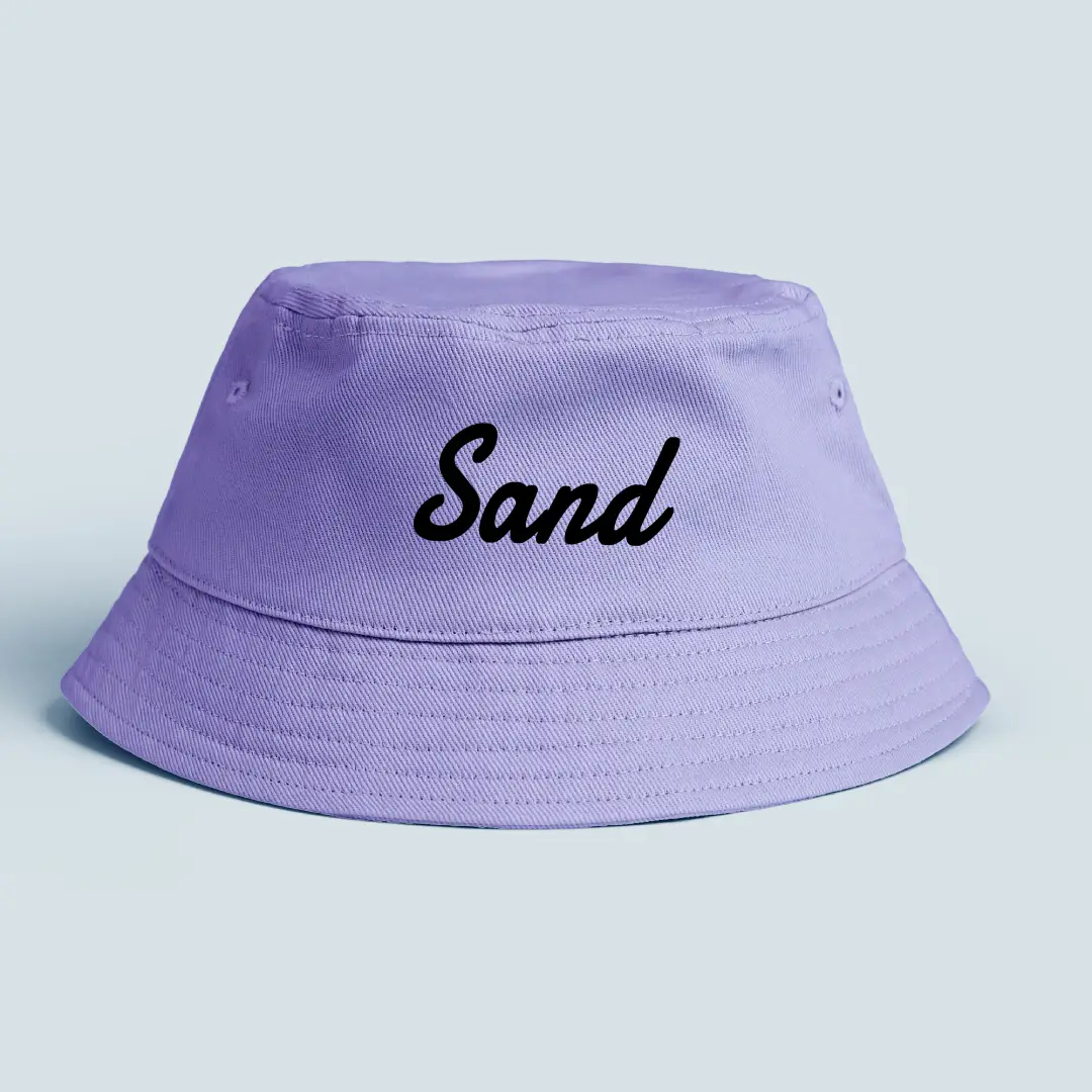 Sand Word On Lavender Color Bucket Hat