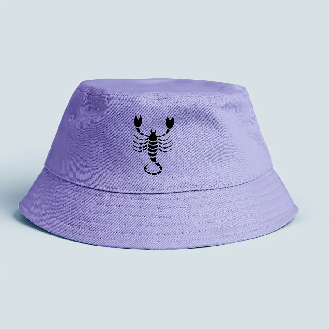 Scorpio Astrology Symbol Printed On Lavender Bucket Hat