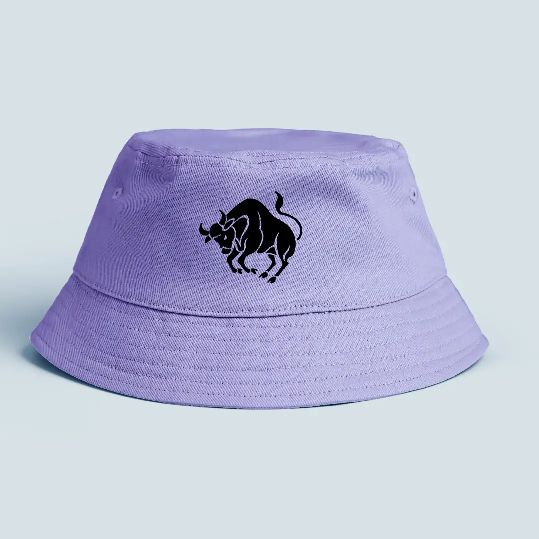 Taurus Astrology Symbol Printed On Lavender Bucket Hat