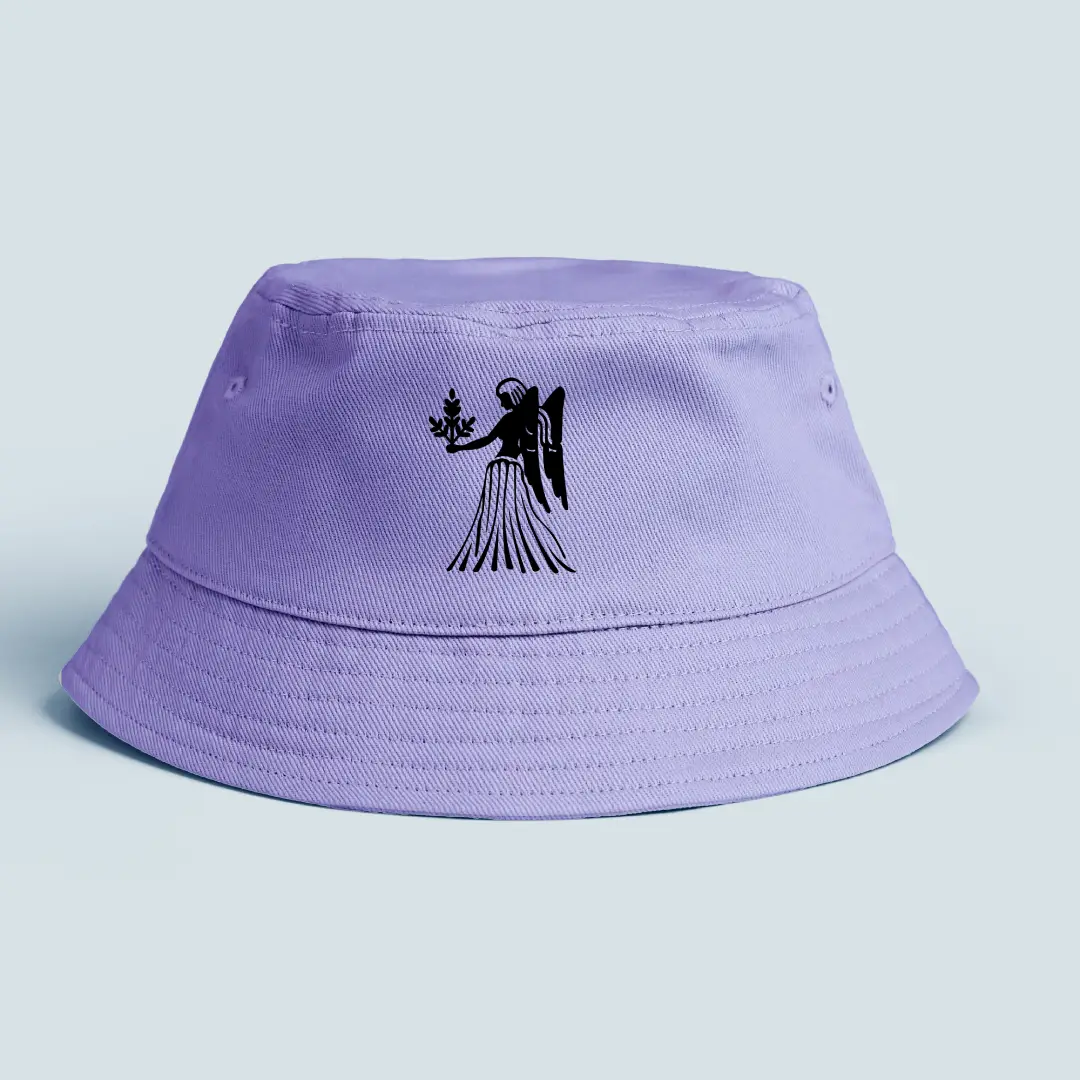 Virgo Astrology Symbol Printed On Lavender Bucket Hat