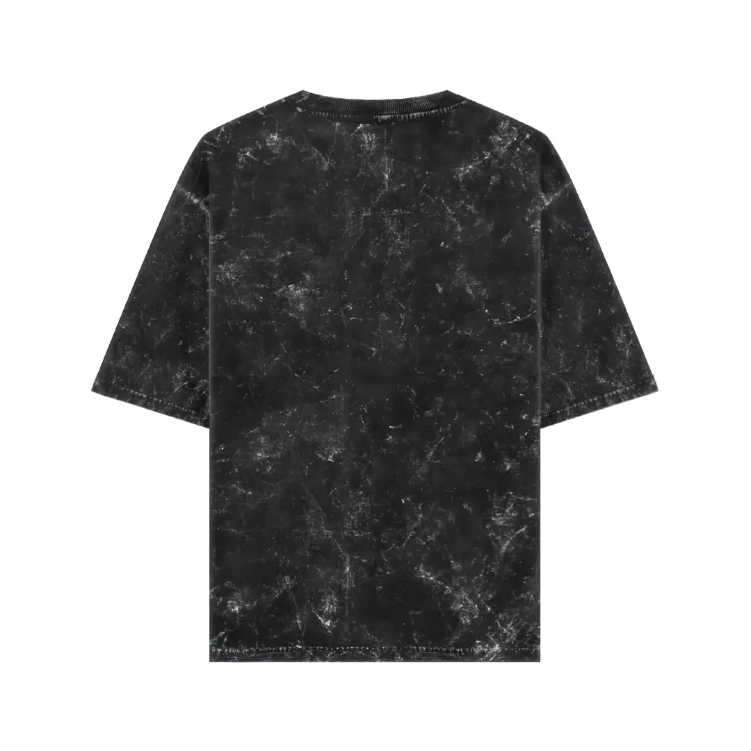 Acid Washed Oversized Classic T shirt Black - Image 2