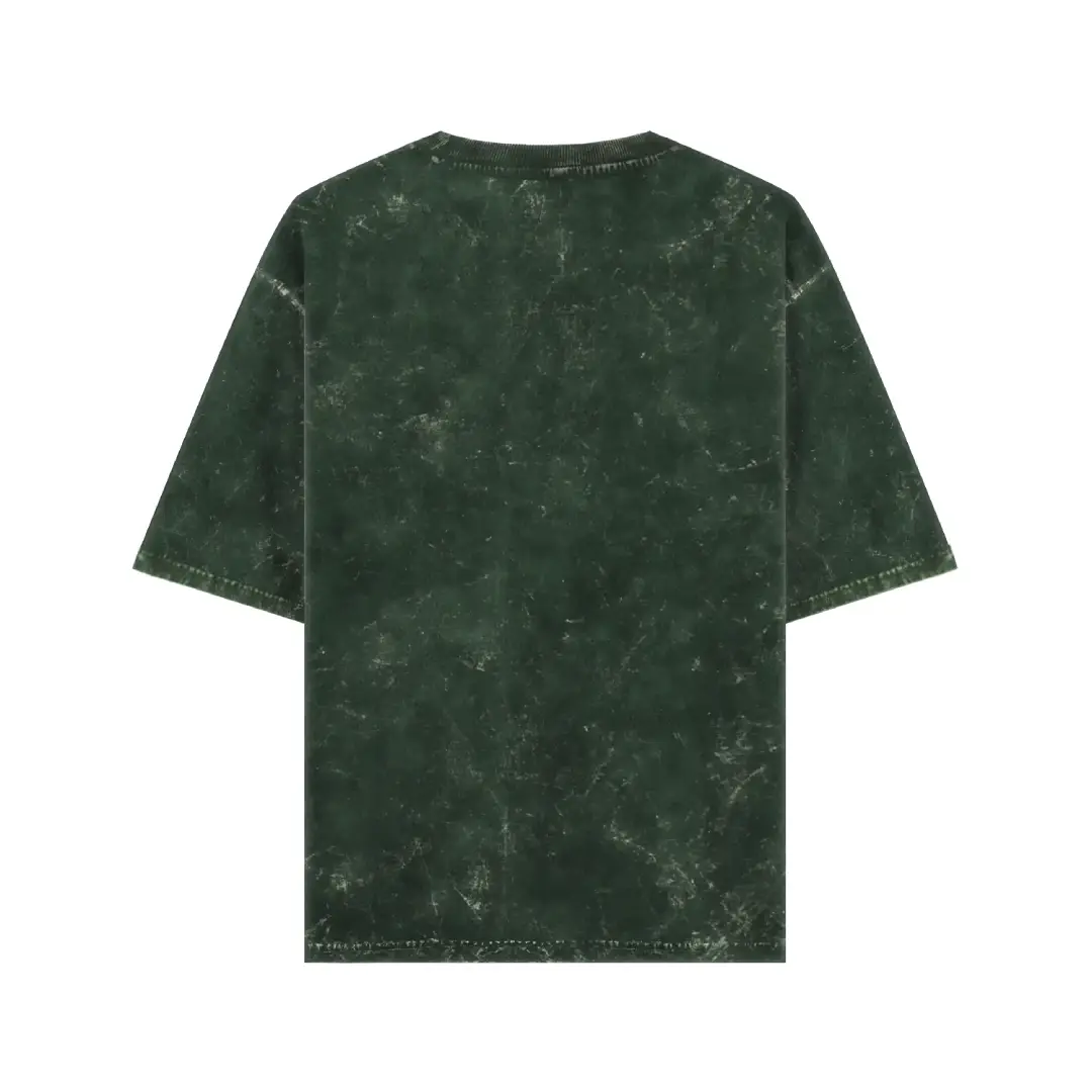 Acid Washed Oversized Classic T shirt Bottle Green - Image 2