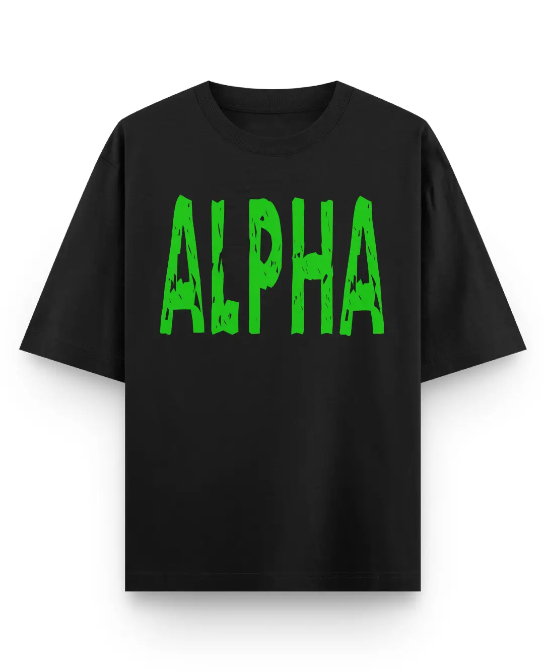 Alpha Oversize Loose Fit Black T-shirt - Image 2