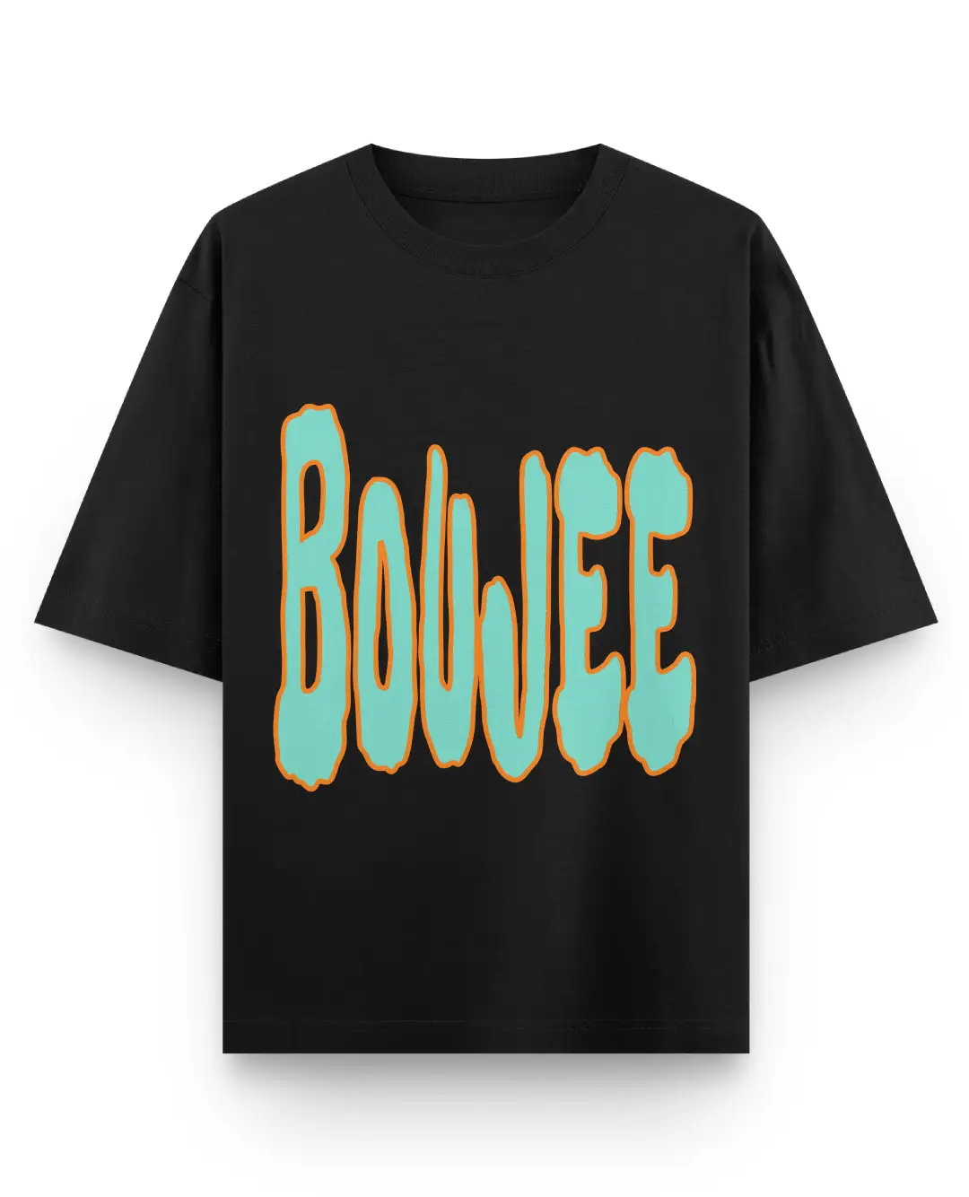 Boujee Oversize Loose Fit Black T-shirt - Image 2