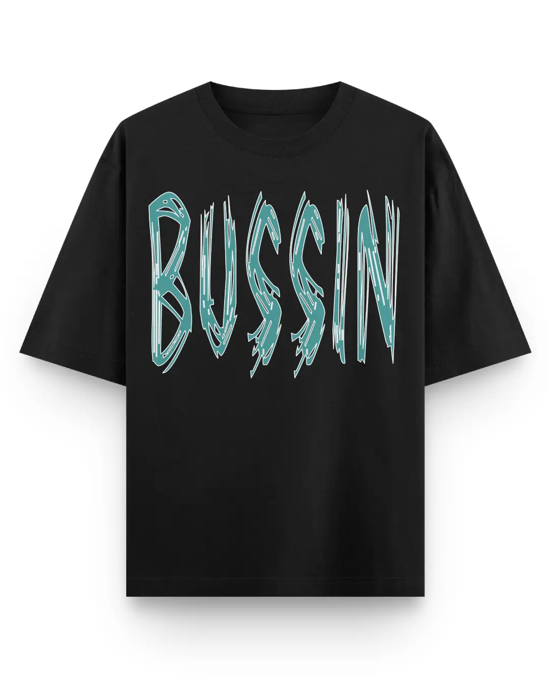 Bussin Oversize Loose Fit Black T-shirt - Image 2