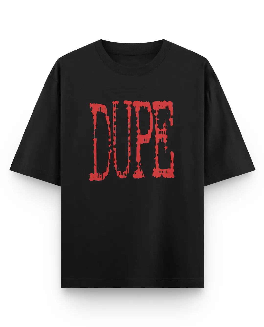Dupe Oversize Loose Fit Black T-shirt - Image 2