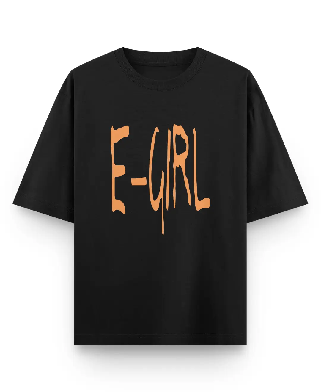 E-Girl Oversize Loose Fit Black T-shirt - Image 2