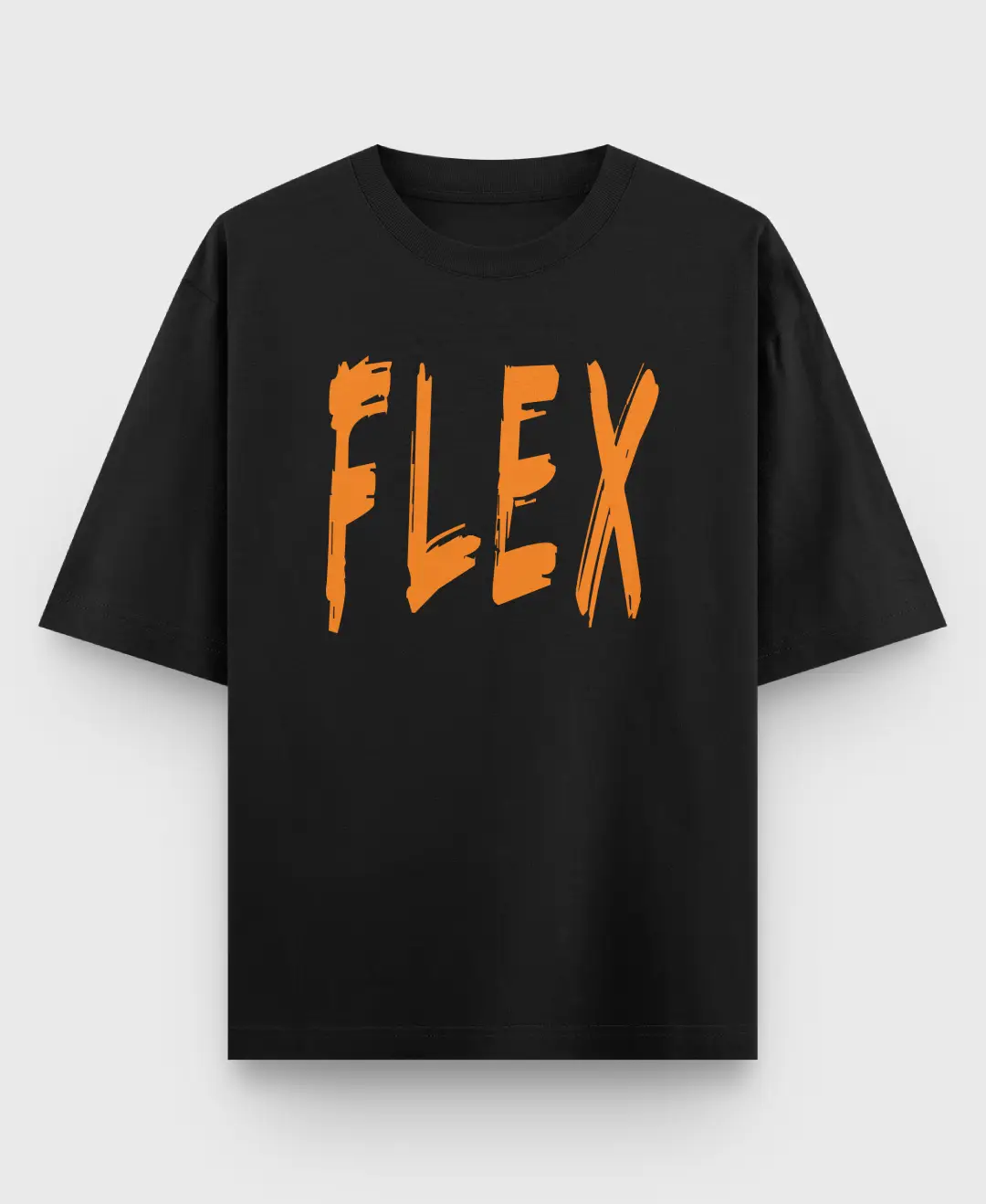 Flex Oversize Loose Fit Black T-shirt - Image 2