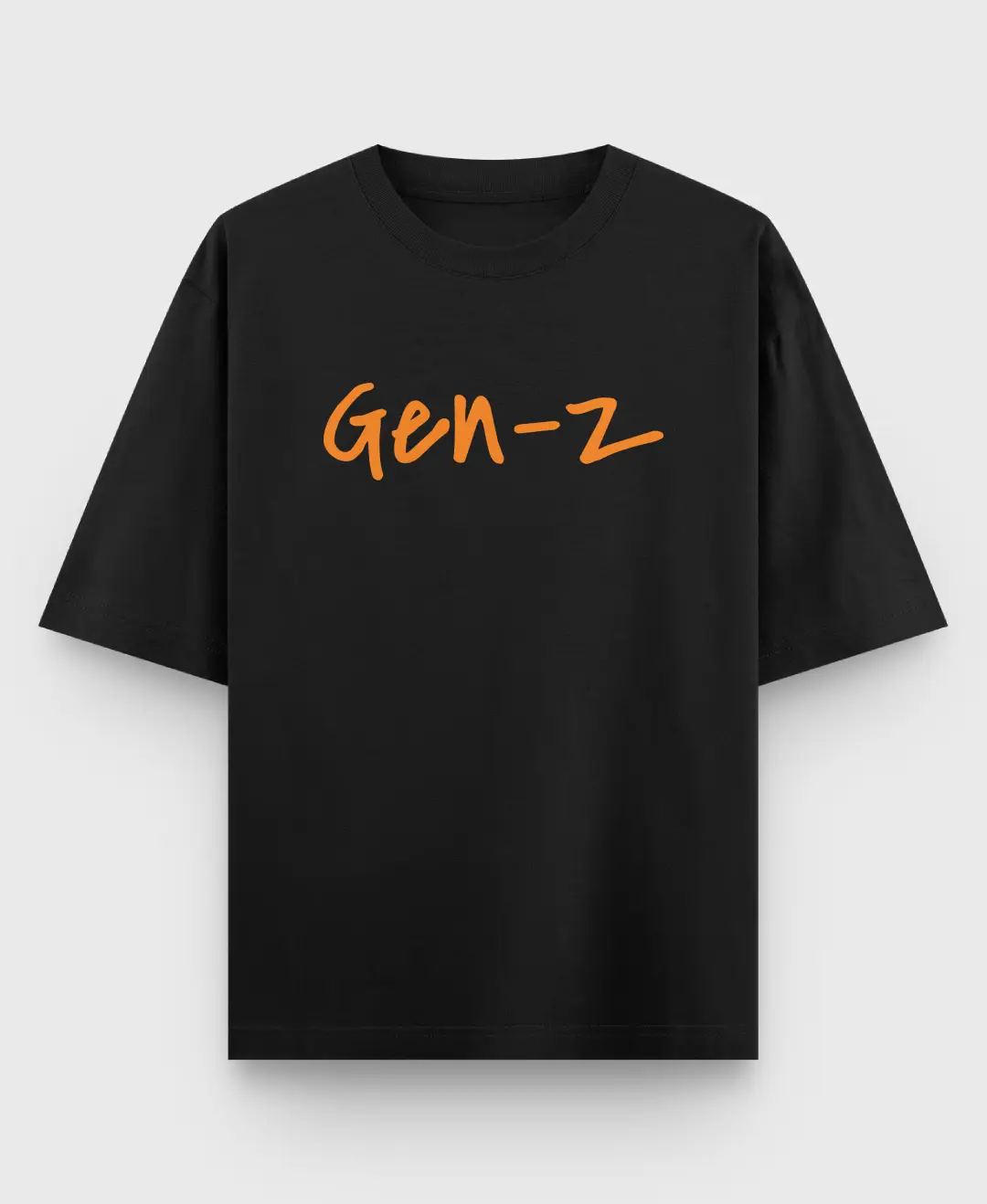 Genz Oversize Loose Fit Black T-shirt - Image 2